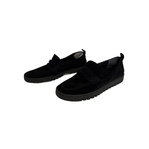 Vionic Black Suede Cushion Heel Slip On Business Casual Shoes Loafers 8.5 - Picture 1 of 9